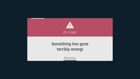 Something's wrong, red warning message on screen, hacking, system breach 库存影片 90410599