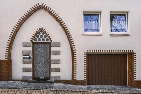 The somewhat different facade Stock Photos
