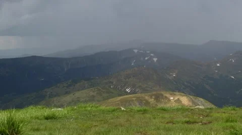 Somewhere far away the rain in the mountains Stock Footage 68803932