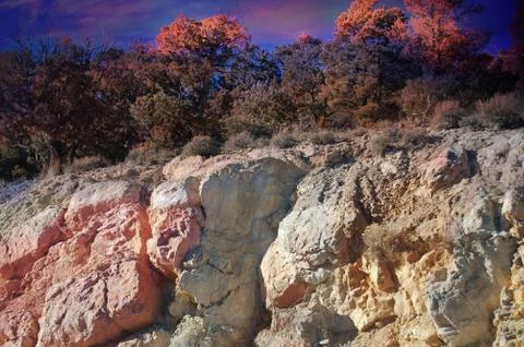 Somewhere in the nevada desert Stock Photos