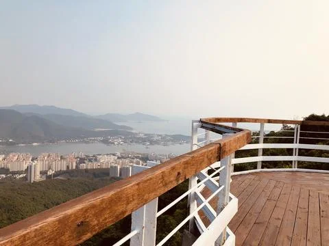 Somewhere on the observation deck Stock Photos