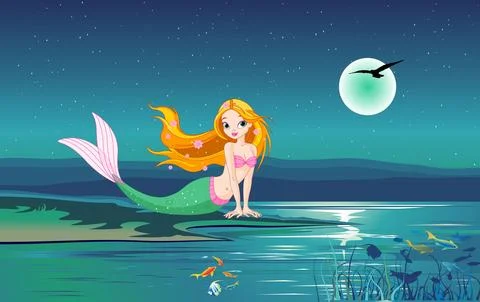 Somewhere in the ocean Stock Illustration