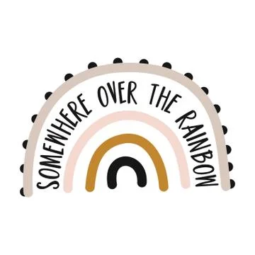 Somewhere over the Rainbow Stock Illustration