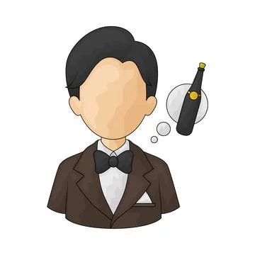 Sommelier illustration Stock Illustration
