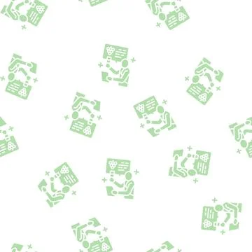 Sommelier profession glyph seamless pattern Illustrazione stock
