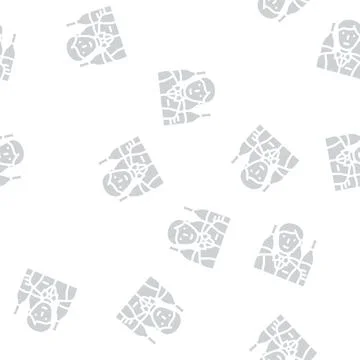 Sommelier profession glyph vector seamless pattern Illustrazione stock