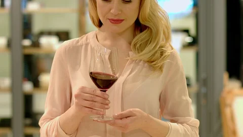 Sommelier tasting red wine Stock Footage 93732832