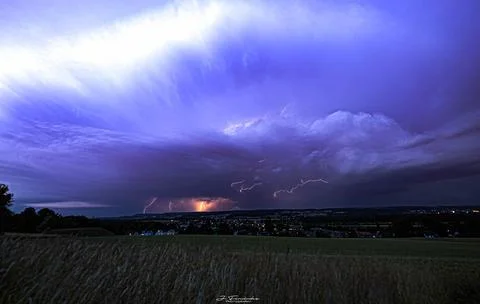 Sommergewitter Schweiz Stock Photos
