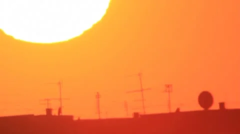 Сommunication sunset Stock Footage 8916448