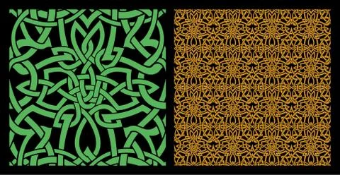 Сomplex seamless celtic pattern Stock Illustration