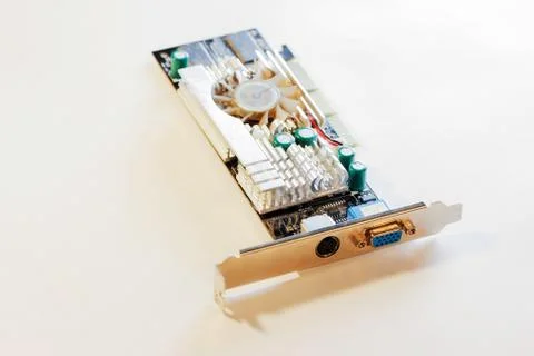 Сomputer. Components of the computer. Graphics card. Stock Photos