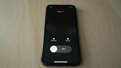 Son is calling to the smartphone. Animation of the incoming call screen Stock Footage 256163728