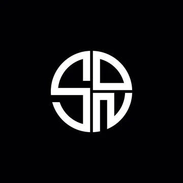 SON logo SON icon SON monogram SON letter minimalist Circle flat Unique mod.. Stock Illustration