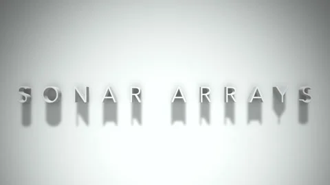 Sonar arrays 3D title animation with shadows on a white background Stock Footage 297816383
