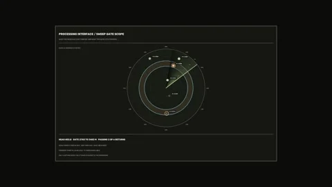 Sonar Data Processing Interface Seamless Loop Stock Footage 342302957