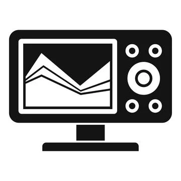 Sonar echo sounder icon, simple style イラスト素材