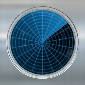 Sonar or radar screen Stock Illustration