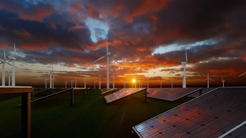 Sonar panel beautiful solar power cloudy sky Stock Footage 169008525