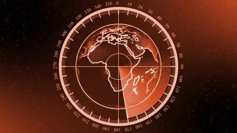 Sonar Screen For Submarines And Ships. Radar Sonar With Object On Map. Stockbeeldmateriaal 170748422