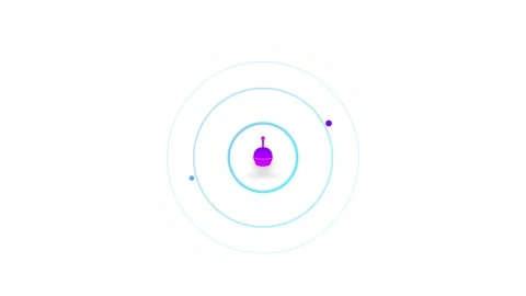 Sonar Wave Pulse Icon with Concentric Blue Purple Ripples and Central Buoy .. Видео 346130808
