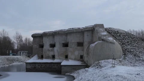 Сoncrete structures from the First World War Stock Footage 322507774