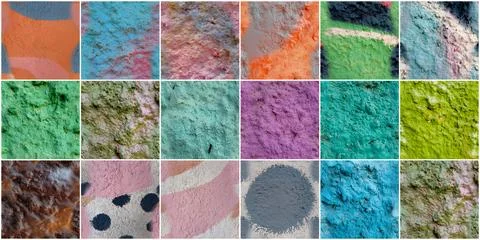 Сoncrete wall texture pack abstract painted backgrounds Stock Illustration