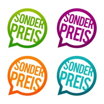 Sonderpreis Button rund. Eps10 Vector. Illustrazione stock