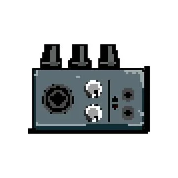 Song audio interface game pixel art vector illustration Stock Illustration