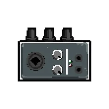 Song audio interface pixel art vector illustration Illustrazione stock