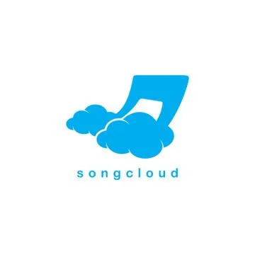 Song cloud storage theme Ilustración de archivo