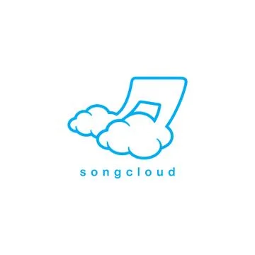 Song cloud storage theme Illustrazione stock