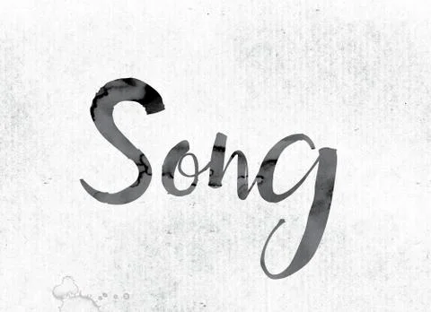 Song Concept Painted in Ink Stock Illustration