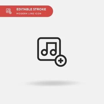 Song Simple vector icon. Illustration symbol design template for web mobile U Illustrazione stock