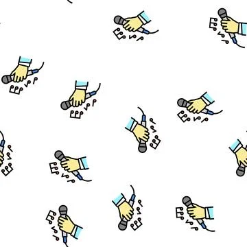 Song singing vector seamless pattern 스톡 일러스트