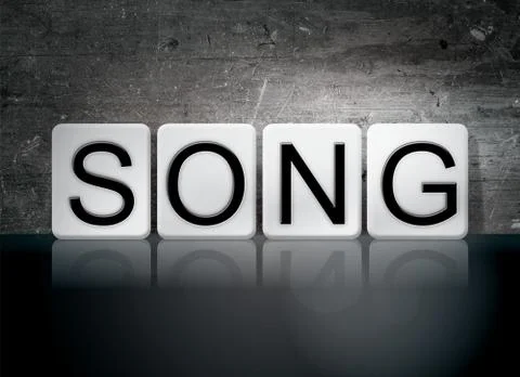 Song Tiled Letters Concept and Theme Stock Illustration