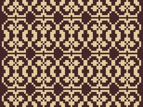 Songket pattern background, traditional design pattern vectorn Stock Illustration