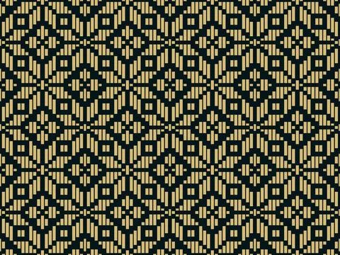 Songket pattern background, traditional design pattern vectorn Stock Illustration
