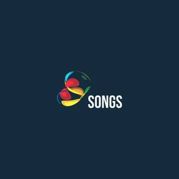 Songs abstract vector logo. Audio wave design icon. Music play logotype template Stock Illustration
