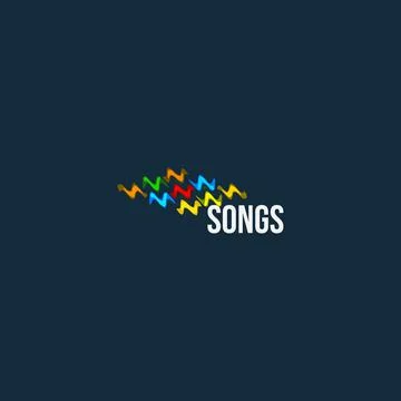 Songs abstract vector logo. Audio wave design icon. Music play logotype template Stock Illustration