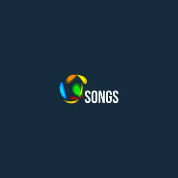 Songs abstract vector logo. Audio wave design icon. Music play logotype template Stock Illustration