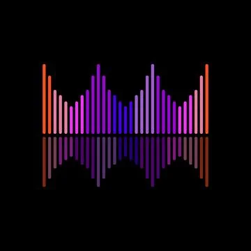 Sonic equalizer music cartoon vector illustration Stock Illustration