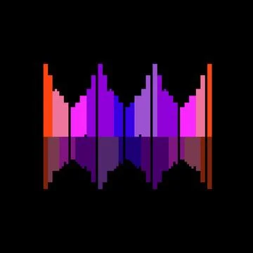 Sonic equalizer music pixel art vector illustration Stock Illustration