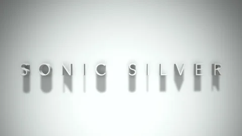 sonic silver 3D title animation white te... Stock Video Pond5