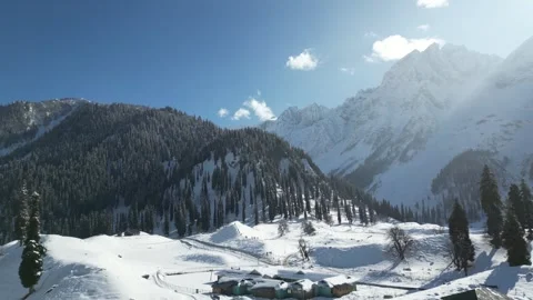 Sonmarg Thajiwas Mountain Stock Footage 315000440