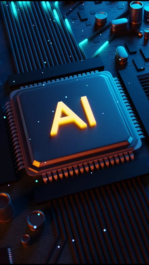 Сonnecting an artificial intelligence processor to the motherboard Video stock 262356077