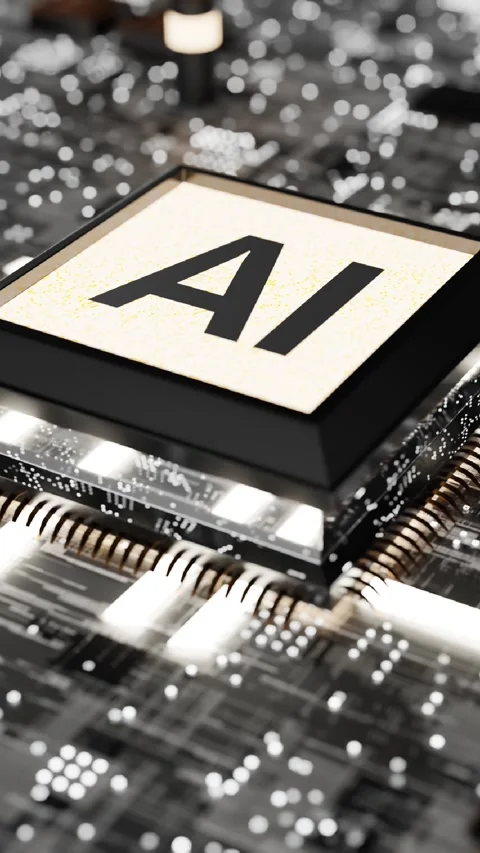 Сonnecting an artificial intelligence processor to the motherboard Stock Footage 262989984