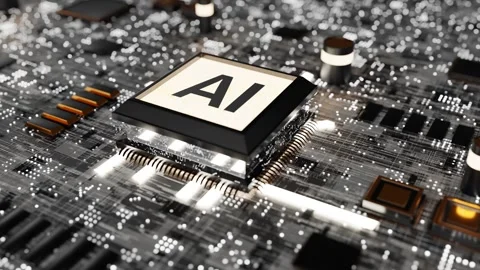 Сonnecting an artificial intelligence processor to the motherboard Stock Footage 262989998
