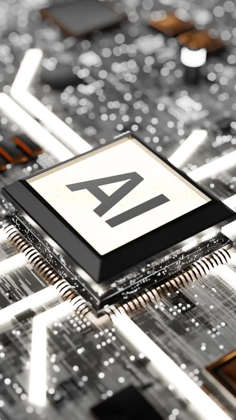 Сonnecting an artificial intelligence processor to the motherboard Stock Footage 263049892