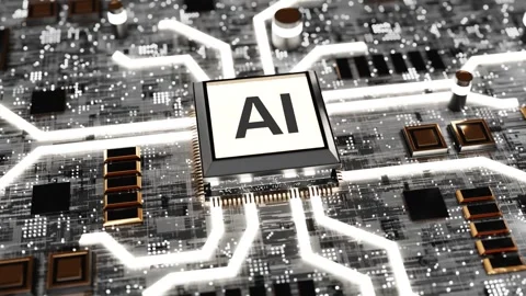 Сonnecting an artificial intelligence processor to the motherboard	 Video stock 265809095