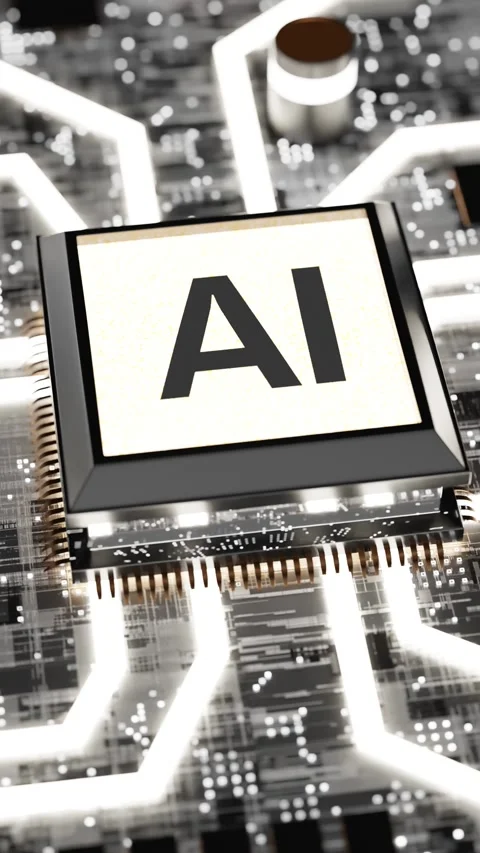 Сonnecting an artificial intelligence processor to the motherboard	 Stock-Footage 265809131